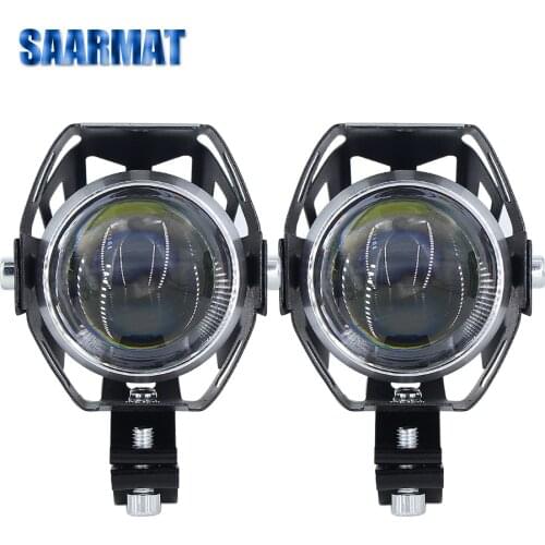 2pcs Universal Motorcycle LED Headlight Motorbike Fog lamp motocross car styling accessories bulb U5 chips