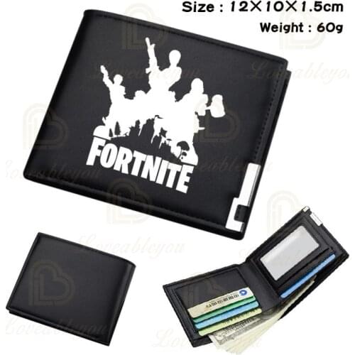 2021 Fortnite Wallet with Coin Pocket Card Holder Childrens Coin Purse Baby Boys Battle Royale Game Short Bi-Fold Purse Wallet