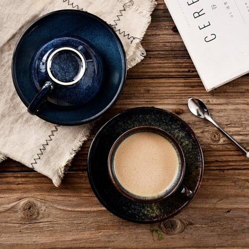 220ml fine bone china coffee cup and saucer funny fashion design Japanese-style coffee mug cafe espresso cup coffee mugs cups