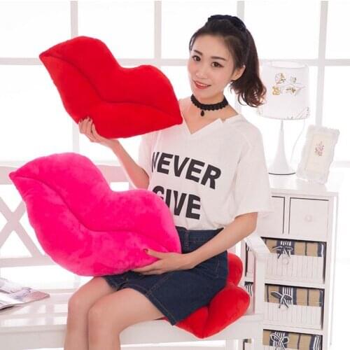 30cm Red Lips Cotton Soft Waist Throw Pillow Cushion Home Sofa Decor Hot