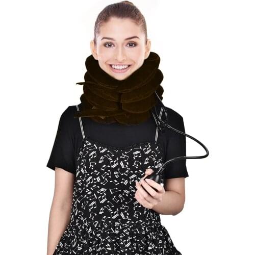 4 Layer Inflatable Cervical Neck Traction Device for Instant Neck Pain Relief Stretcher Collar for Home Traction Spine Alignment