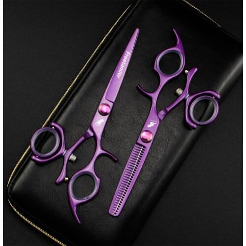 6 inch Japan 440C Rotating handle hair scissors professional high quality Hairdressing Barber Cutting Thinning Scissors