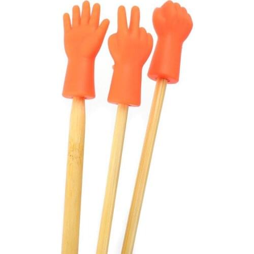 6pcs Knitting Needle Point Protectors Needle Tip Stopper DIY Weave Knitting Sewing For Sewing Tools Hand shape Craft Accessories