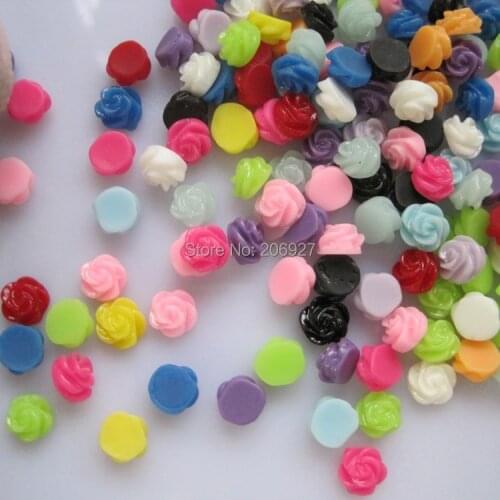 #60 30pcs Cute Mix Flower Shape Nail Resin Decoration Outlooking