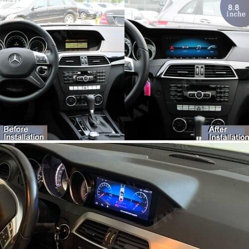 8+128G Carplay Android Radio Receiver For Benz C W204 2011 2012 2013 Car Auto Audio Stereo Video Player GPS Multimedia Head Unit