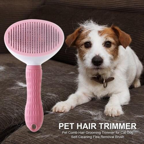 Automatic Pet Hair Trimmer Comb for Cat Dogs Self-Cleaning Flea Removal Grooming Brush Beauty Care