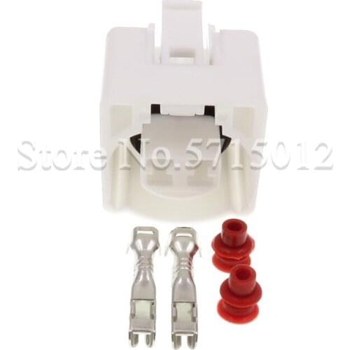 2 Hole White Electrical Connector Waterproof Automotive Wiring Harness Female Plug