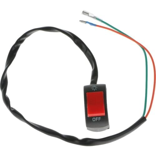 Black Motorbike Fog Light Switch 7/8' Handlebar 12V DC Electrical System