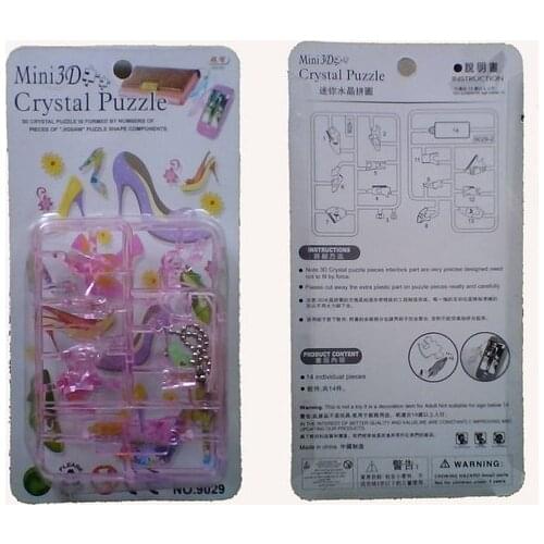 DIY TOY Mini 3D Crystal Puzzle (high-heeled shoes) Educational toy,Wholesale and Retail