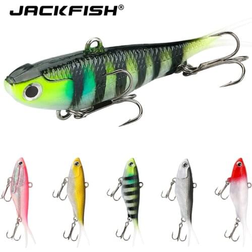 JACKFISH Soft Fishing Bait With Fishing Hook 9.5cm 20g 1pcs PVC Fishing Lure Soft Artificial Bait For Carp Fishing Tackle