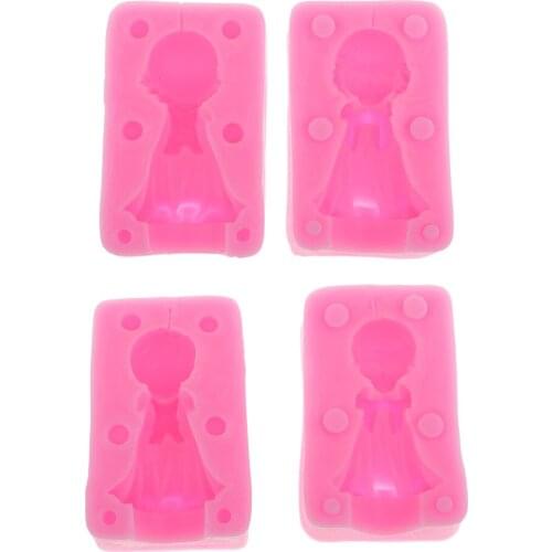 3D Angel Girl Candle Making Moulds Soap Molds Silicone Chocolate Cake Bread Mold Jelly Fondant Candy Baking Mould