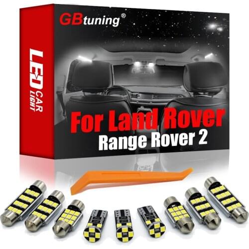 GBtuning Canbus LED Interior Light Kit 18PCS For Land Rover Range Rover 2 (1995-2001) Car Ceiling Reading Indoor Room Dome Lamp