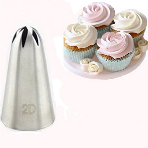 Pastry Nozzles Icing Piping Tips Stainless Steel Rose Cream Bakeware Cupcake Cream Cake Decorating Set Stainless Steel Nozzles