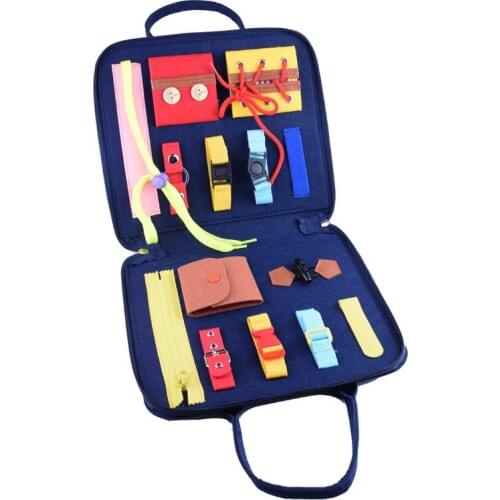 Montessori Materials Baby Cloth Book Kids Life Skills Training Learning Toys Bag Educational Toys For Children Funny Fabric Book