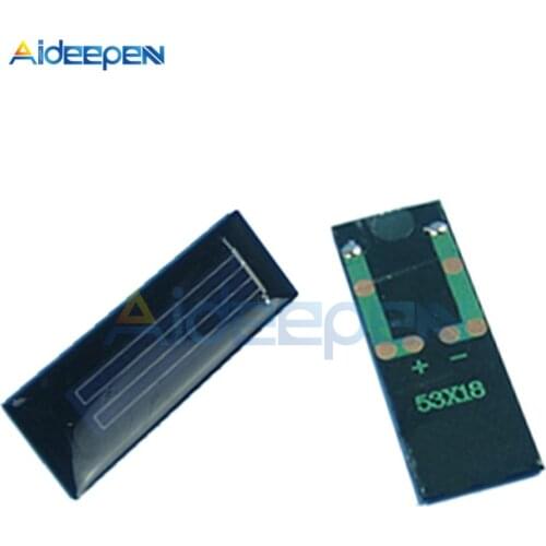 Mini Solar Panel DIY Solar Cells Accessories Photovoltaic Module PV Module 0.5V 100mA 53*18*2.5mm