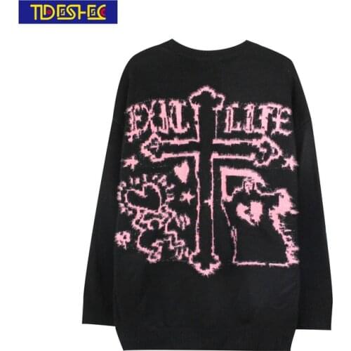 Mens winter pattern sweater 2021 pullover mens O-neck loose fashion sweater men women casual Harajuku pullover knit sweater