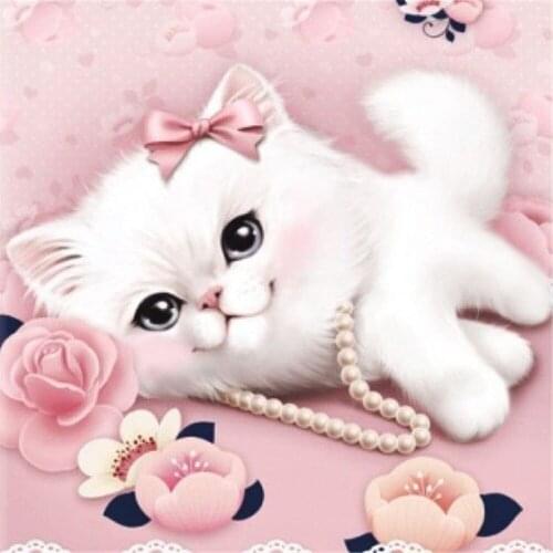 Pet Cartoon Animal Printed Canvas 11CT Cross Stitch Full Kit Embroidery DMC Threads Handmade Needlework Promotions