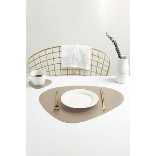 2021New Hot Placemat PU Leather Black Pads Table Bowl Mats Heat Resistant Mat For Home Christmas Decor Dining Table FreeShipping