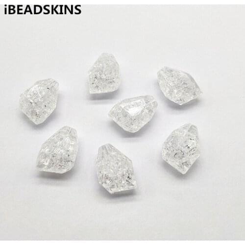 New arrival! 19x15mm 200pcs/lot Acrylic Clear Crack Stone-shape beads for Earrings parts,hand Made Earrings Findings Jewelry DIY