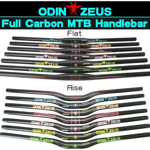 ODINZEUS 7 Color New Full Carbon Mountain Bicycle Handlebar /Flat/Rise MTB Carbon Handlebar Bike Part 25.4mm/31.8mm*580-740mm