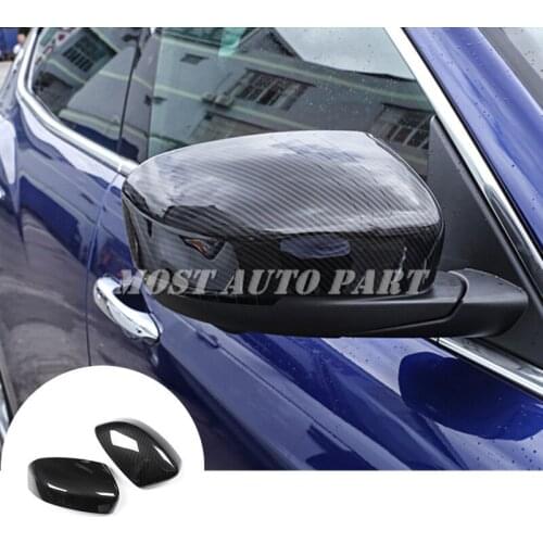 Carbon Fiber Style Rearview Mirror Trim Cover For Maserati Levante 2016-2020 Car accesories interior Car Trim