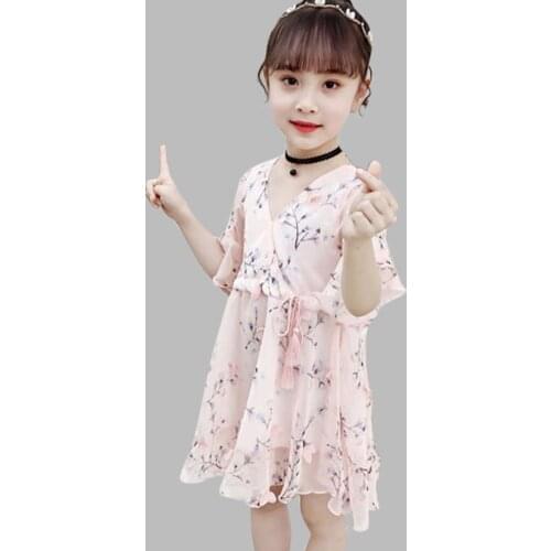 Girl floral dress girl dress girl party teenage girl clothes 6 8 10 12 13 14 years