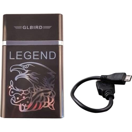Portable Windproof Flameless Flameless Clamshell Box Lighter Powerful Rechargable Electric Lighter USB Charging Cigarette Case