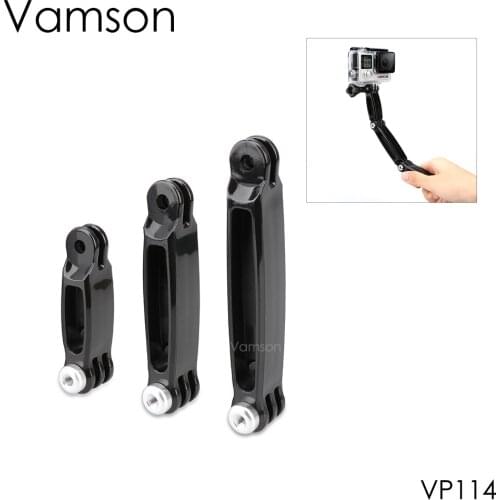 Vamson 3-Way Pivot Arm Mount Adjustable Extension Accessories for GoPro Hero 7 Black/ 6/5 for DJI OSMO Action forXiaomi yi-VP114
