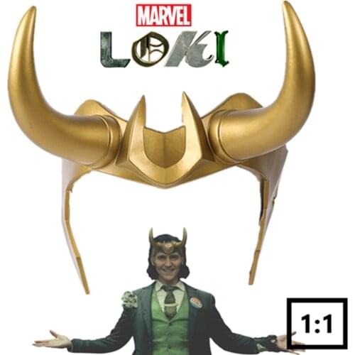 Disney Marvel TV LOKI Horns Helmet Cosplay PVC Avengers Headwear Headband Masquerade Halloween Party Costume Props kid gift toys