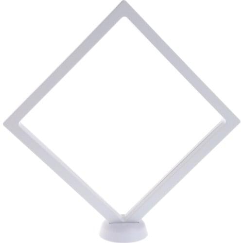 Suspended Floating Jewellery Display Case Gems Artefacts Stand Holder With Base