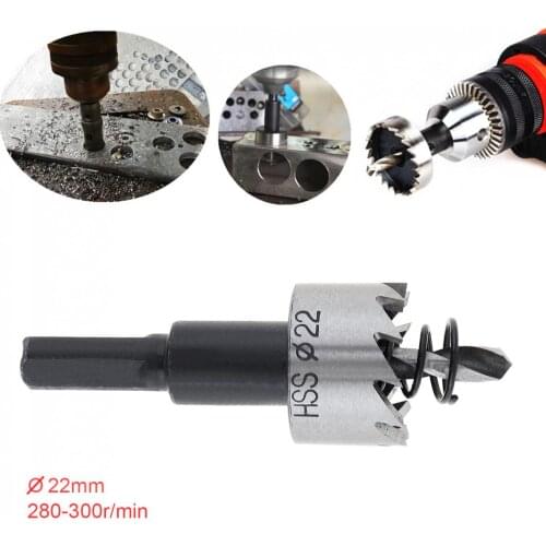 22mm HSS Hole Saw Cutter Drill Bits for Pistol Bench Magnetic Air Gun Drills