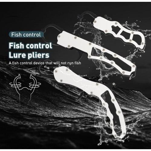 Fishing grip 9.4'' Aluminum Alloy Lightweight Fishing Tool Fish Control Clamp Tackle Holder Anti Slip Clip Rope Lip Grip Pliers