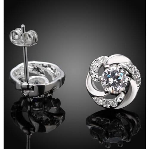 Earrings Silver Plated Earrings Silver Trendy Jewelry Earrings Balls Shape Jewelry Wholesale Free Shipping uuyw LE438