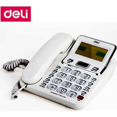 Deli 789 seat type telephone set corded telephone 3.5" LCD rotatable screen office household telephone set