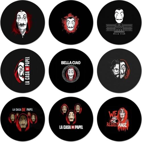 TV Series Money Heist House Of Paper Icons Pins Badge Decoration Brooches Metal Badges For Backpack Decoration 58mm