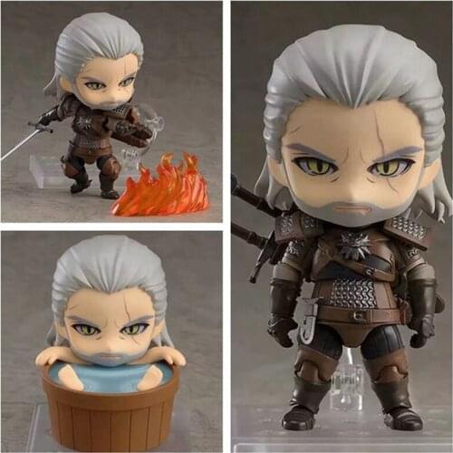 Witcher-ed 3 Wild Hunt 907 Geralt White Wolf Geralt PVC Action Figure Collection Model Toy Gifts 10CM