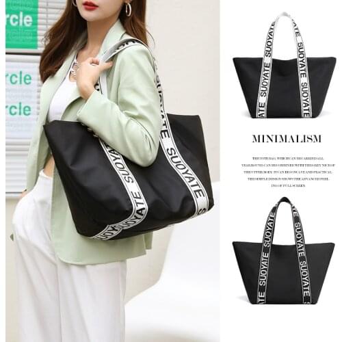 Ladies Totes Shoulder Bag Letter Shoulder Strap Women Cotton Shopping Women Eco Reusable Shopper Bags Nylon messenger Bag