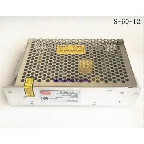 1Pcs S-60-12 60W 12V 5A AC to DC Converter Single Output Switching Power Supply Brand New