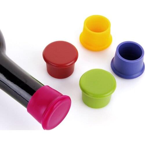 1pcs Bar Accessories silicone wine stoppers Leak free wine bottle sealers for red wine and beer bottle cap Beer/Beverage Corks