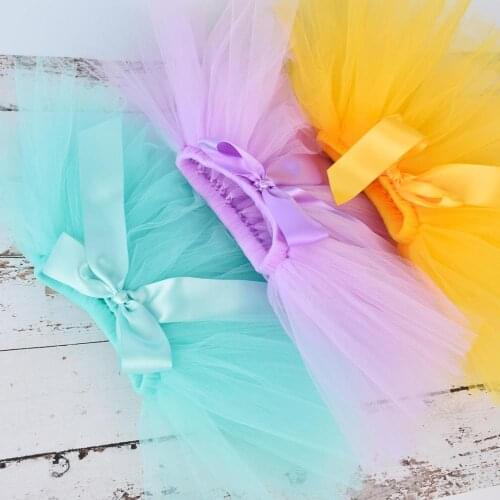 2Pcs/Set Baby Girls Tutu Skirts Summer Photo Costume Infant Baby Tutu Skirts Headband For 0-24M