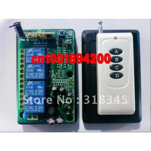 220V4CH(channel) wireless switch RF wireless remote control system(1transmitter&1receiver)10A Learning code output is adjustable