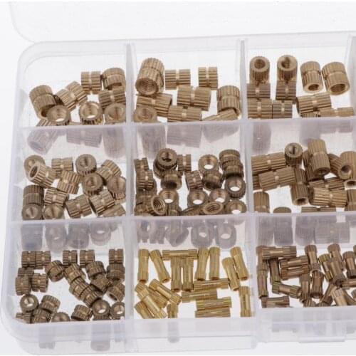 330pcs Carbon Steel M2-M5 Full Nuts Metal Screw Nuts Kit Hardware Assort Set