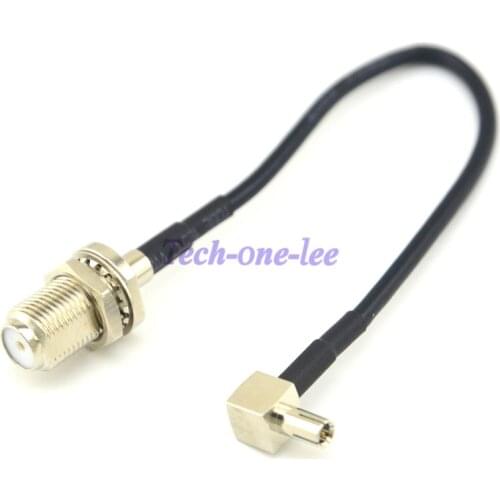 5 piece /lot TS9 male to F female nut bulkhead Connector Pigtail Extension Cable for ZTE Huawei Modem RG174 15cm