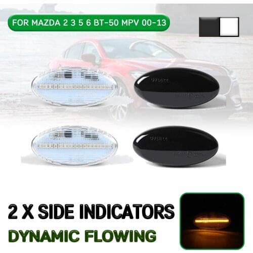 Car LED Dynamic Side Marker Light Flowing Turn Signal Light Lamp For Mazda 3 BK 2004-2011 For Mazda 2 2011-2013,5,MPV 2000-2006