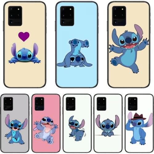 Phone Case Stitch Disney Phone cover hull For SamSung Galaxy S 6 7 8 9 10 20 Plus Edge E 5G Lite Ultra black soft bumper