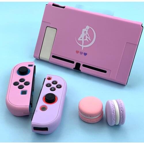2021 New For Switch Pink Case Protective Hard Case Shell for Nintendos Switch Console JoyCon Colorful Back Cover Detachable