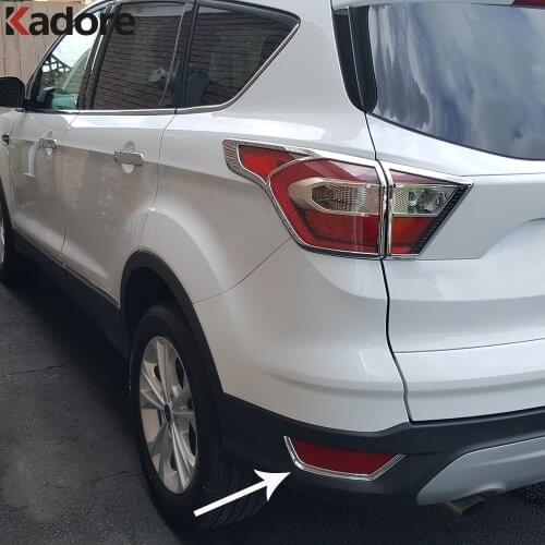 For Ford Kuga Escape 2013-2015 High Quality ABS Chrome Auto Cover Accessories Rear Tail Fog Light Lamp Cover Frame Trim 2pcs/set