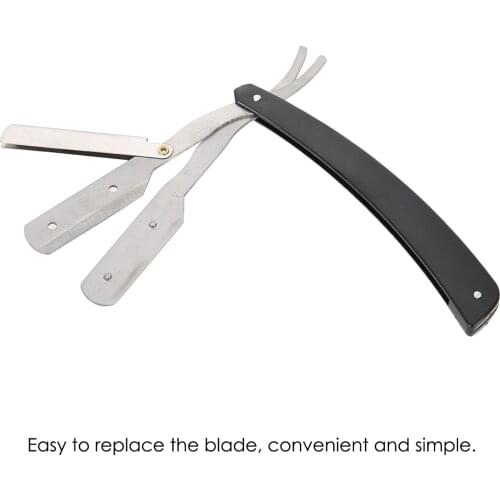 Hot Carbon Steel Barber Hairdressing Razor Eyebrow Knife Holder Folding Shaving Tool