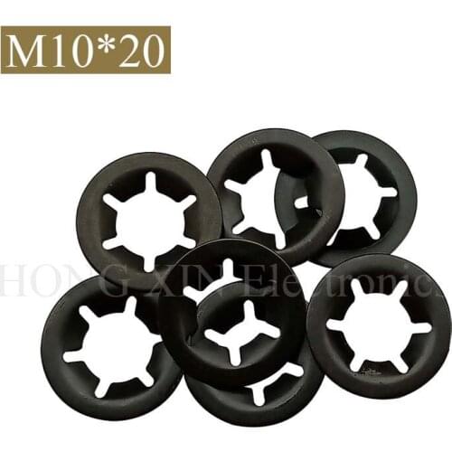 【M10*20】 Push-on Locking Washers Star Nut Metal Quick Speed Star Nut Locking Fastener Tooth Starlock Push On