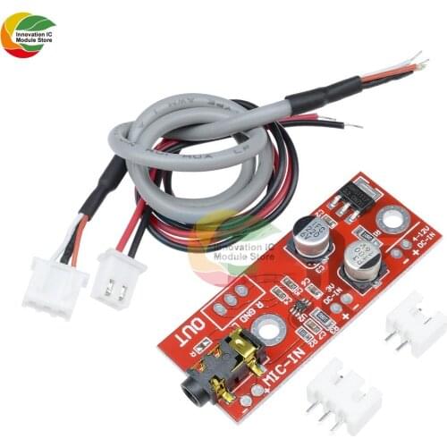 Ziqqucu MAX9812 electret microphone amplifier board voice voice module DC 3V 5V 12V input with line microphone amplifier